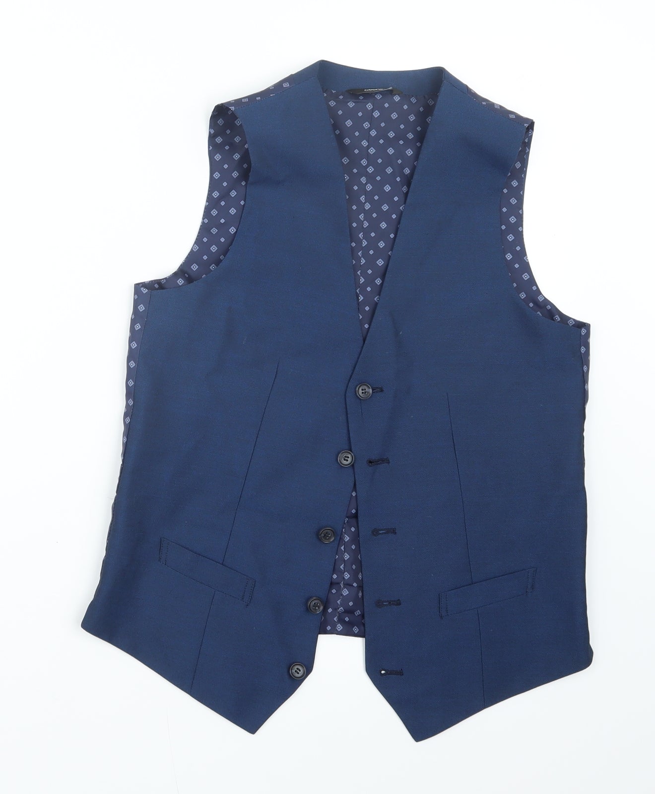 George Boys Blue   Jacket Waistcoat Size 12-13 Years