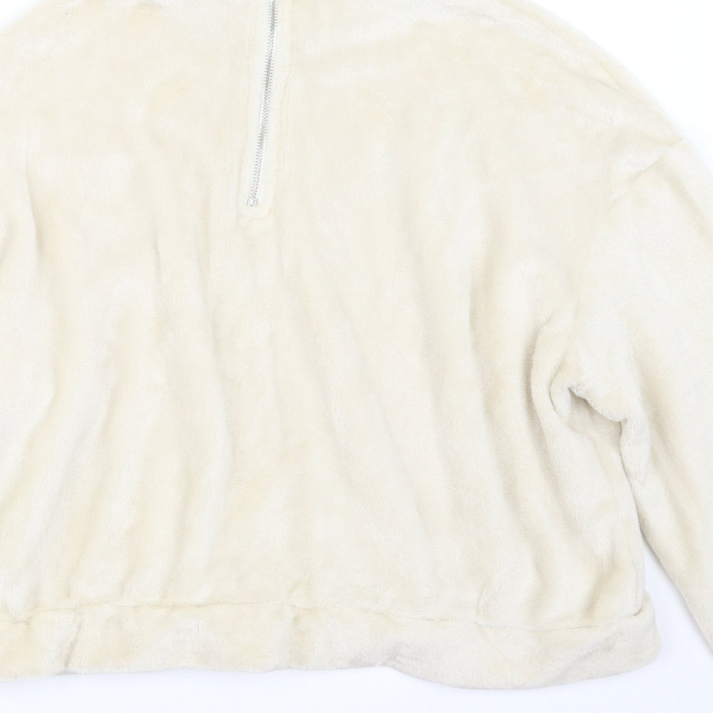 SheIn Womens Ivory   Pullover Sweatshirt Size M