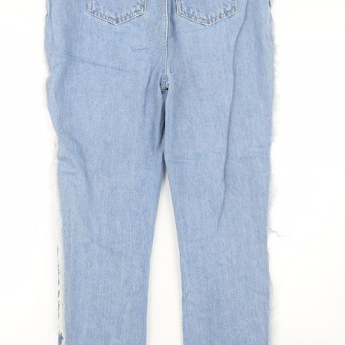 Nasty Gal Womens Blue  Denim Straight Jeans Size 10 L27 in