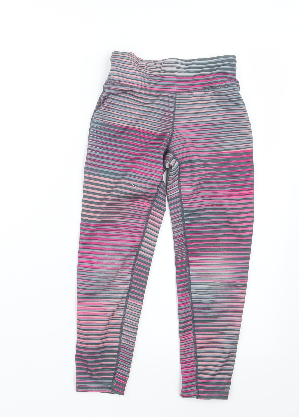 Gap Girls Pink Striped  Capri Trousers Size 6-7 Years