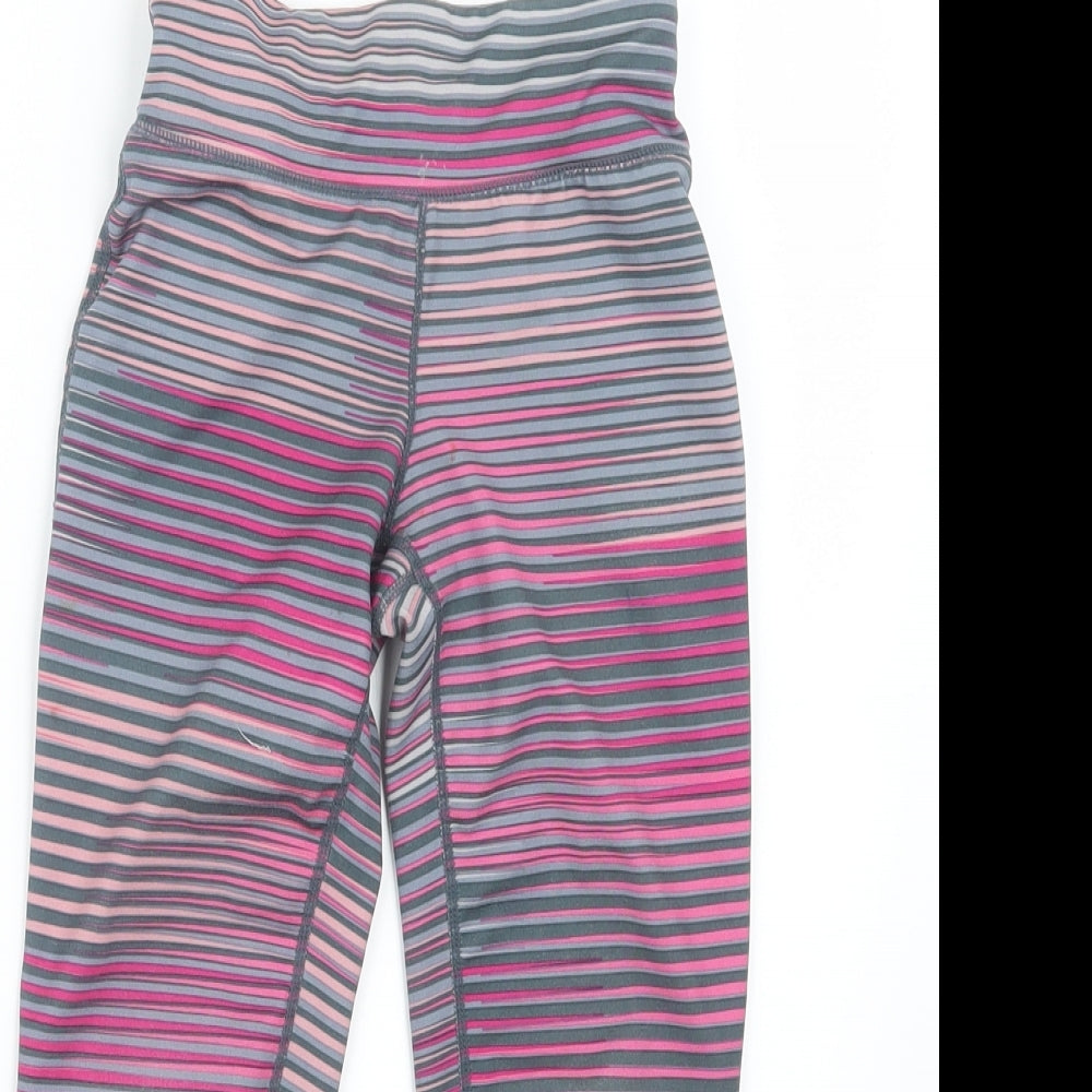Gap Girls Pink Striped  Capri Trousers Size 6-7 Years