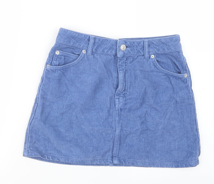 Topshop Womens Blue Straight & Pencil Skirt Size 8