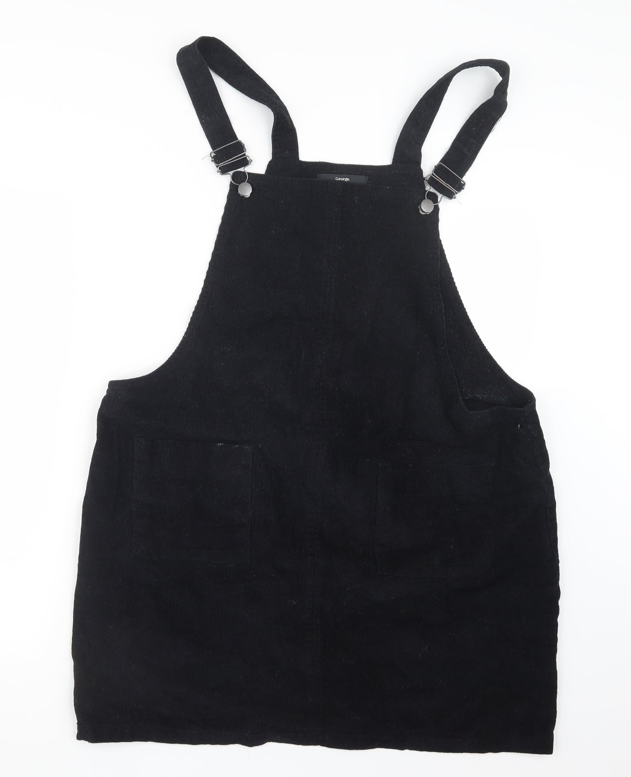 George Womens Black   Pinafore/Dungaree Dress  Size 18