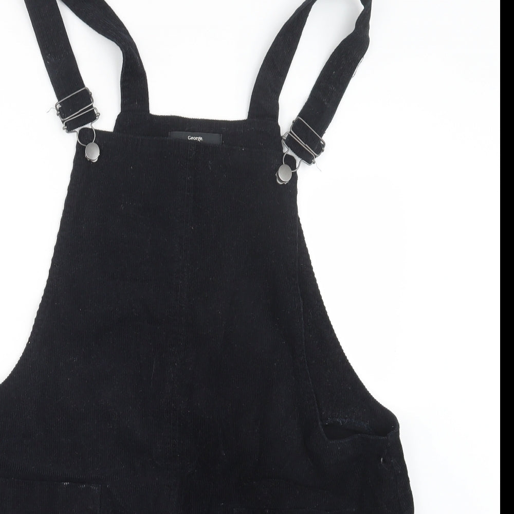 George Womens Black   Pinafore/Dungaree Dress  Size 18