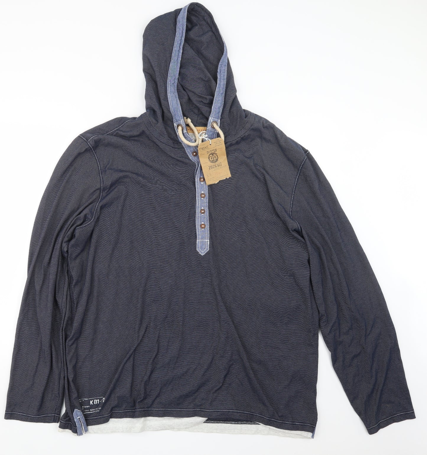 NEXT Mens Blue   Pullover Hoodie Size 3XL