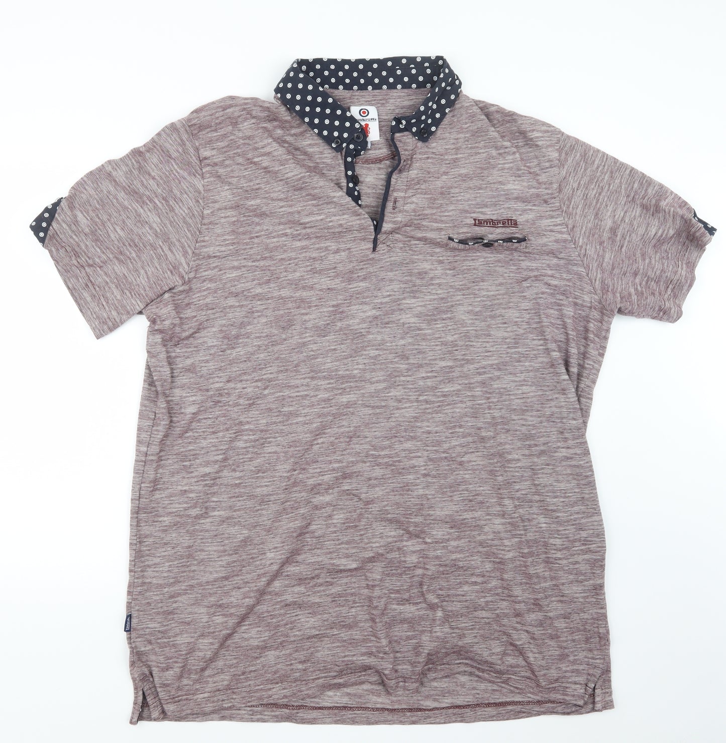 Lambretta Mens Purple    Polo Size 2XL