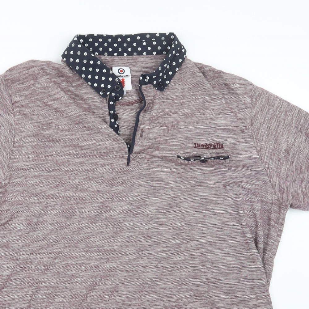 Lambretta Mens Purple    Polo Size 2XL