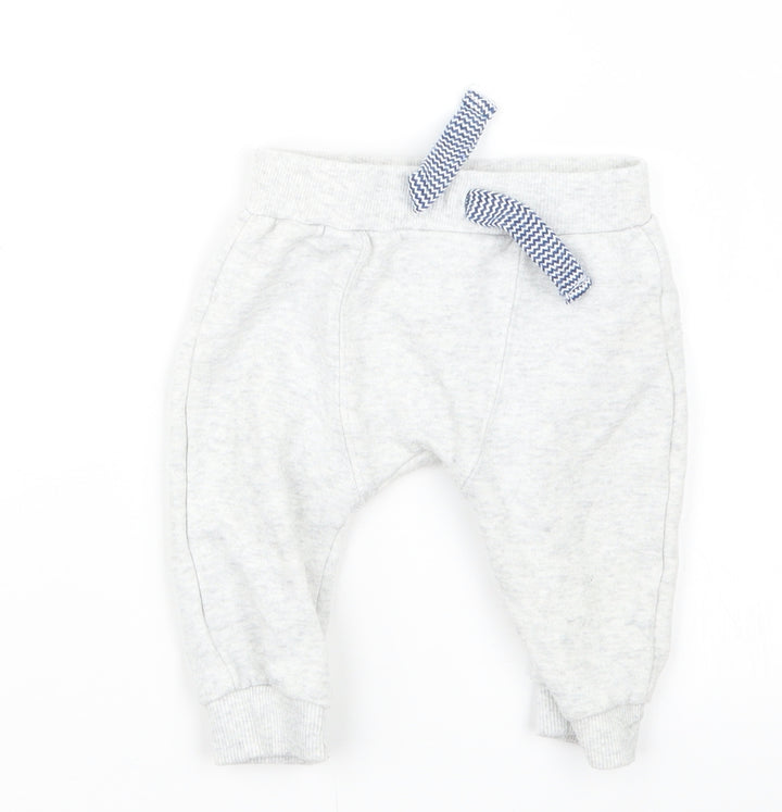 F&F Boys Grey   Jogger Trousers Size 3-6 Months
