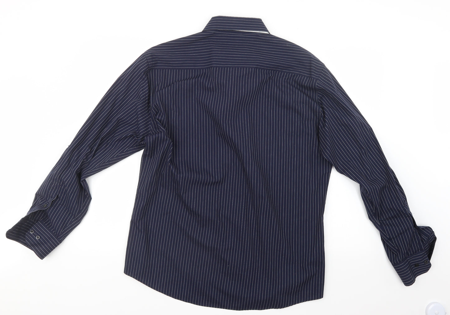Taylor & Wright Mens Blue Striped   Button-Up Size L