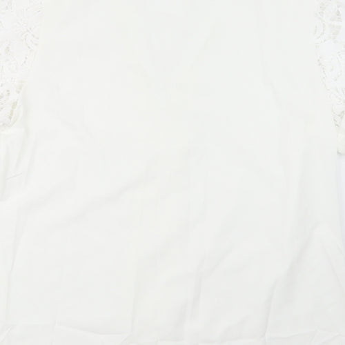 Preworn Womens White   Basic Blouse Size XL