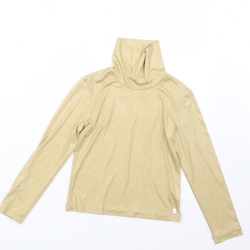 Preworn Girls Gold   Basic T-Shirt Size 7 Years