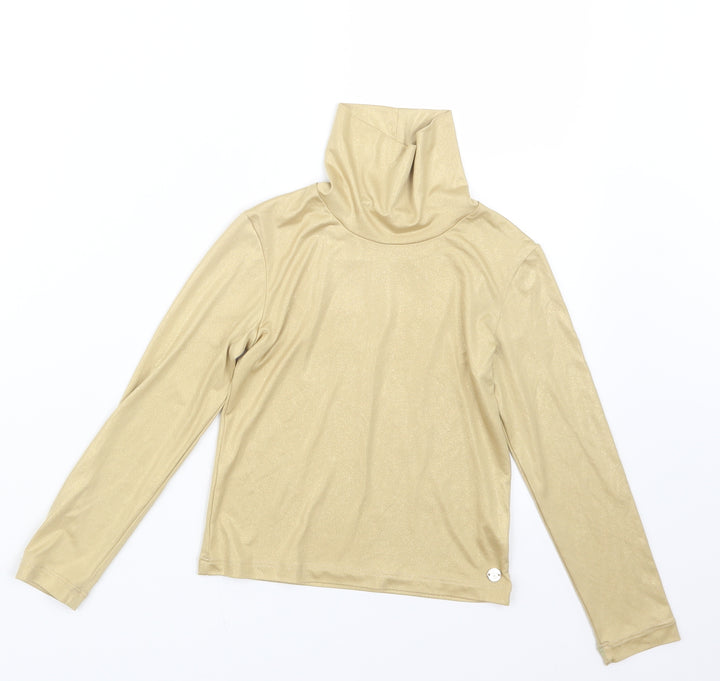 Preworn Girls Gold   Basic T-Shirt Size 7 Years