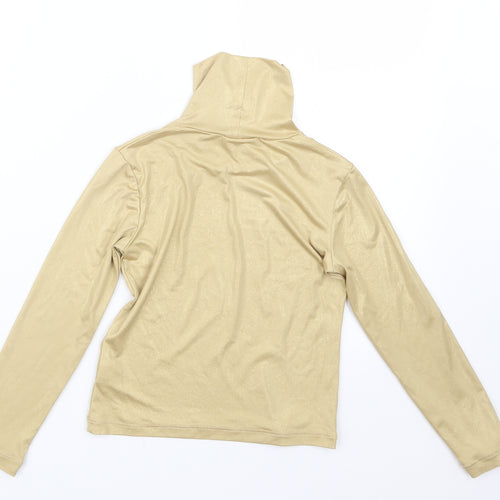 Preworn Girls Gold   Basic T-Shirt Size 7 Years