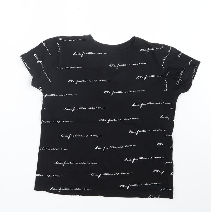 Primark Boys Black Basic T-Shirt Size 8-9 Years