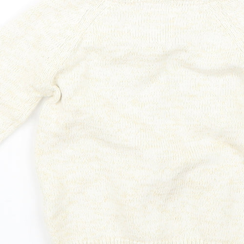 F&F Girls Beige  Knit Pullover Jumper Size 12-18 Months