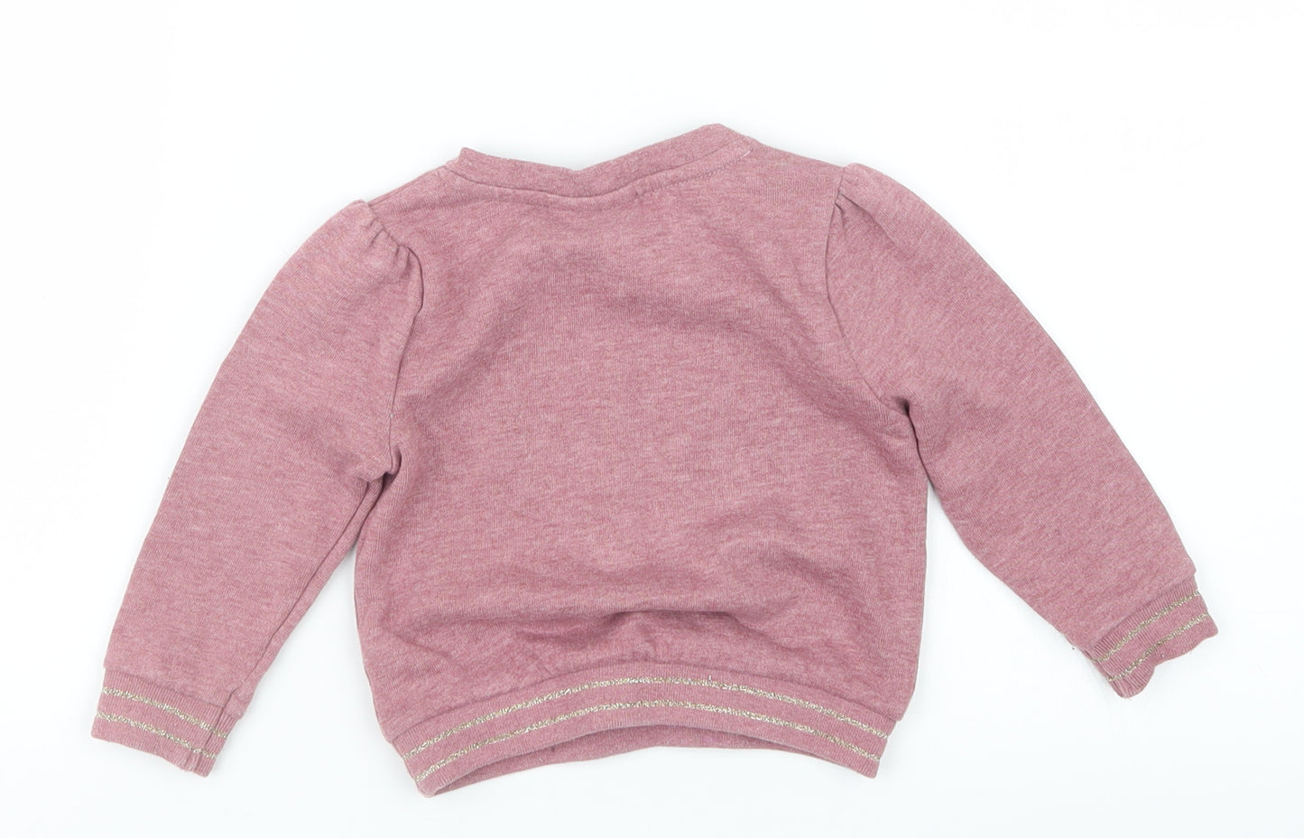 River Island Girls Pink   Pullover Jumper Size 9-12 Months