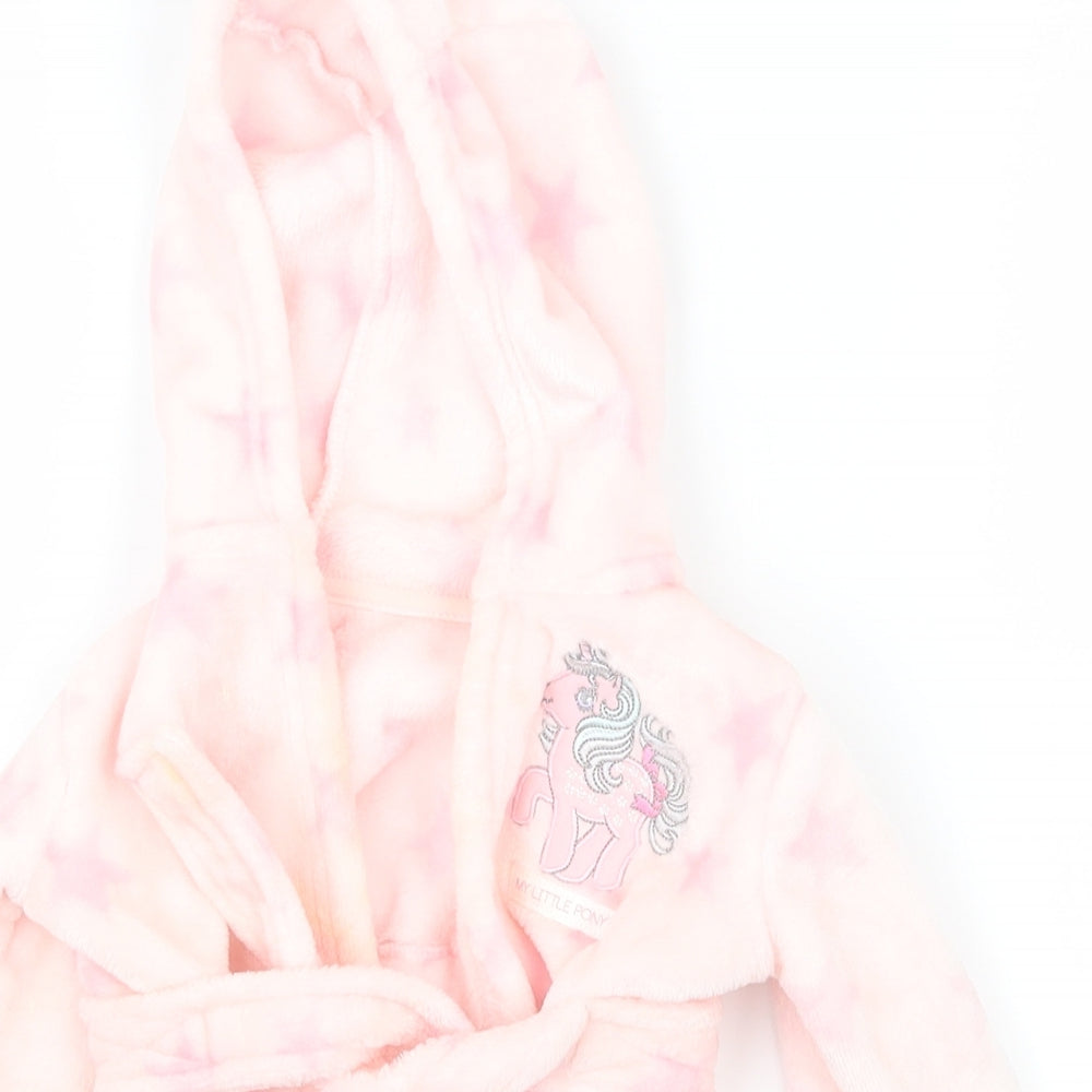George Girls Pink Geometric  Babydoll Robe Size 3-6 Months