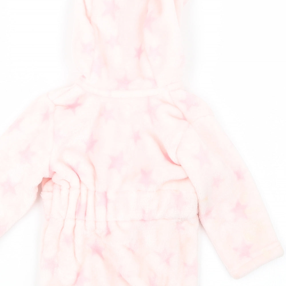 George Girls Pink Geometric  Babydoll Robe Size 3-6 Months