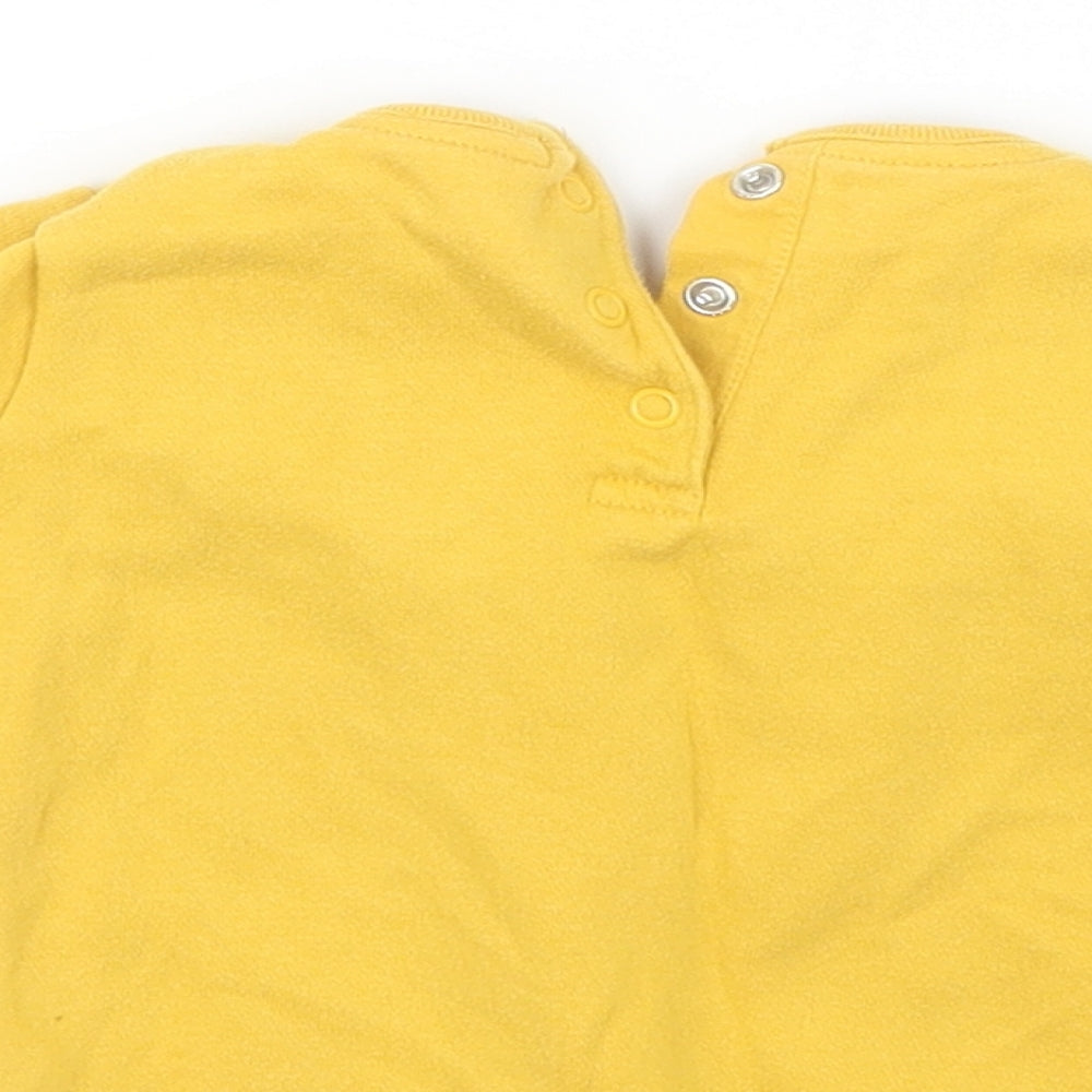 F&F Girls Yellow   Pullover Jumper Size 6-9 Months