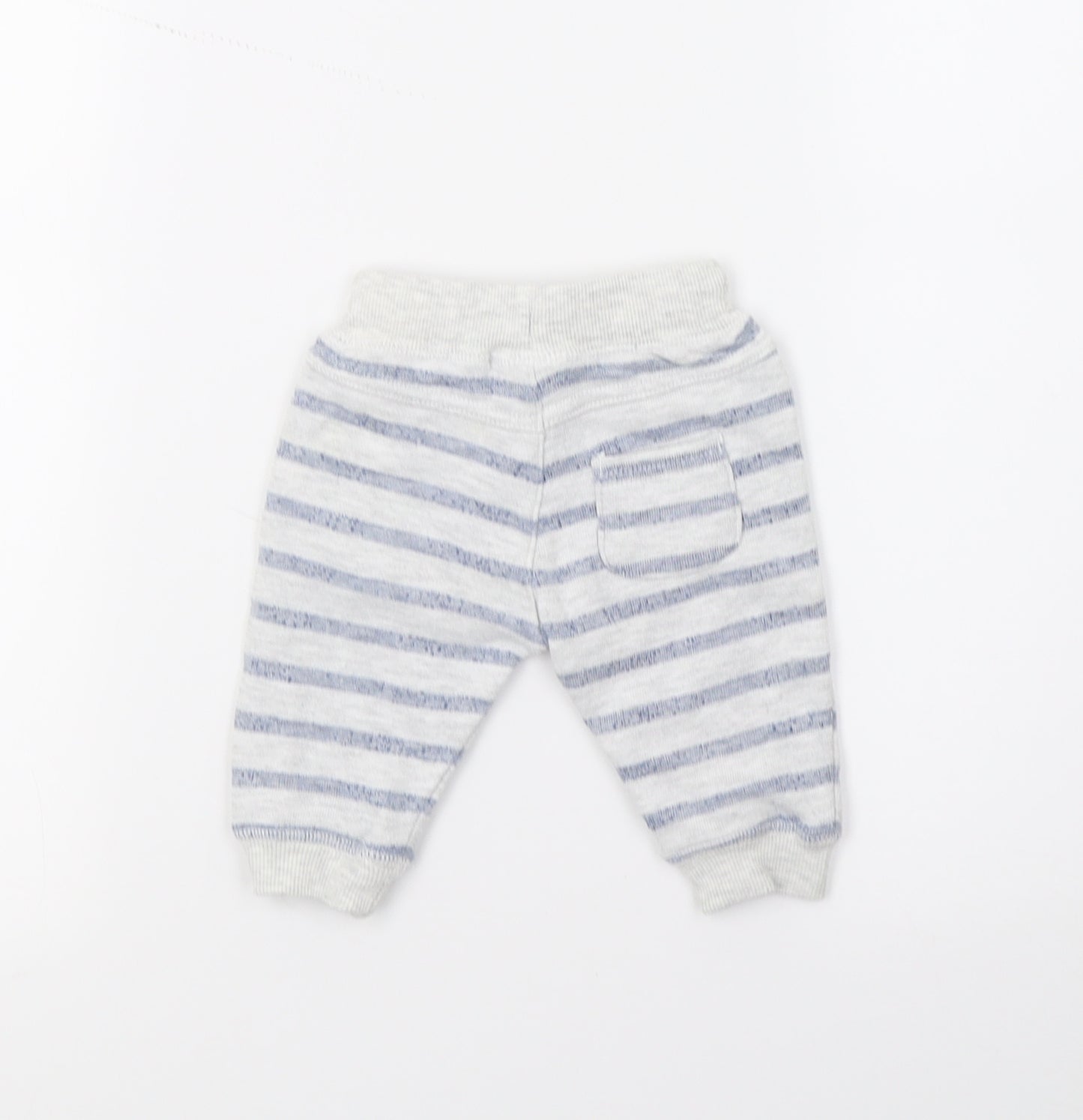 F&F Baby Grey Striped  Jogger Trousers Size 0-3 Months