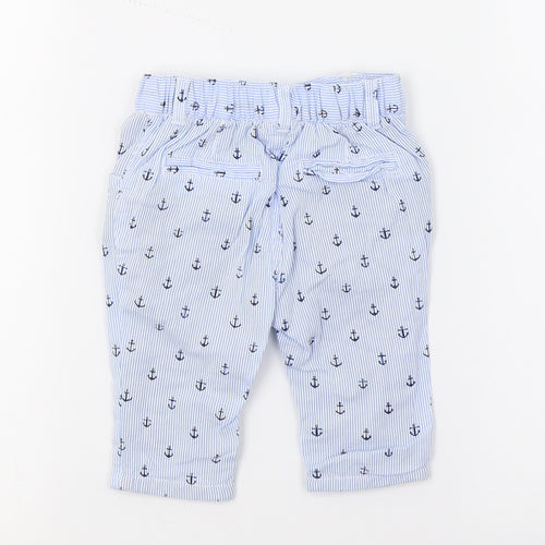 Mini Club Boys Blue Striped  Sweatpants Trousers Size 0-3 Months