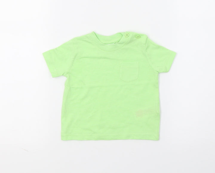 F&F Baby Green Jersey Basic T-Shirt Size 0-3 Months
