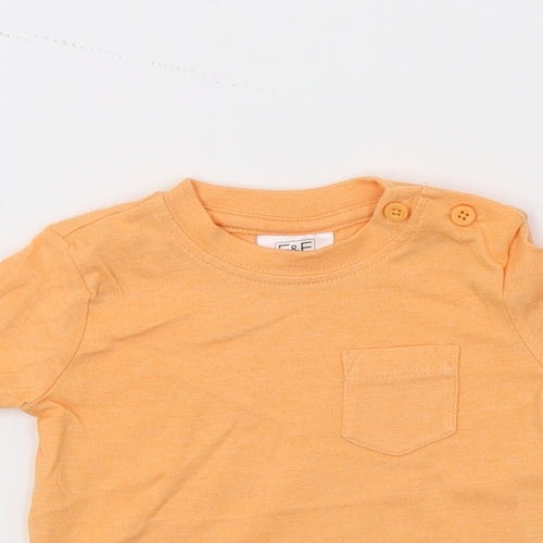 F&F Baby Orange  Jersey Basic T-Shirt Size 0-3 Months