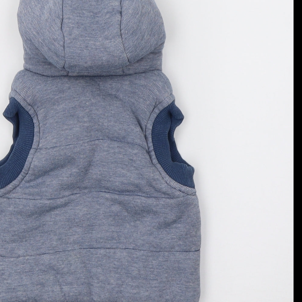 George Boys Blue  Jersey Gilet Jacket Size 0-3 Months