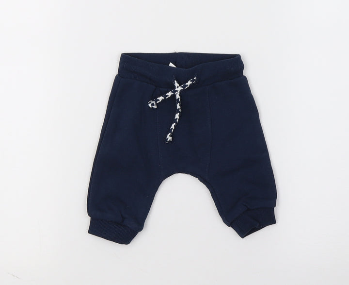 F&F Baby Blue  Jersey Jogger Trousers Size 0-3 Months