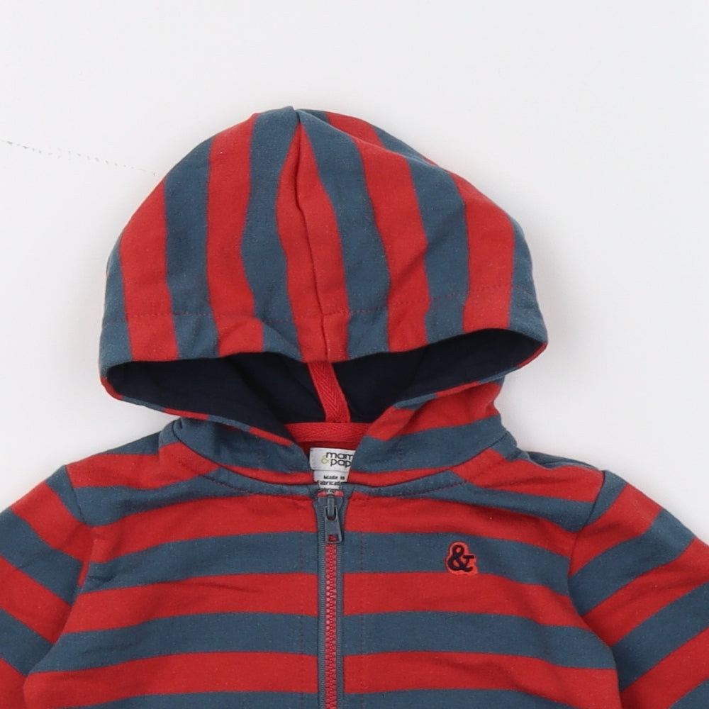 mamas & papas Baby Multicoloured Striped Jersey Jacket  Size 0-3 Months