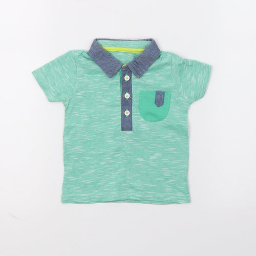 George Boys Green   Basic Polo Size 0-3 Months