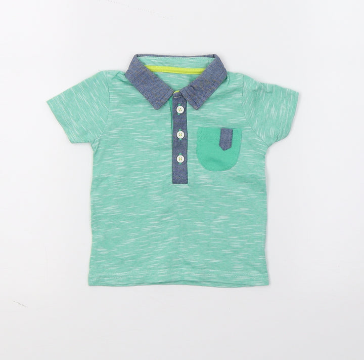 George Boys Green   Basic Polo Size 0-3 Months