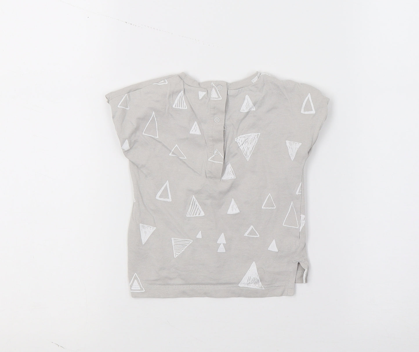 NEXT Baby Grey Geometric Jersey Basic T-Shirt Size 0-3 Months