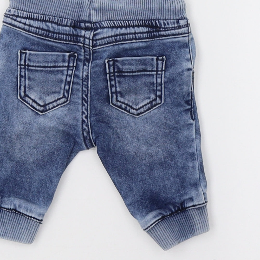 F&F Baby Blue  Damask  Jeans Size Newborn
