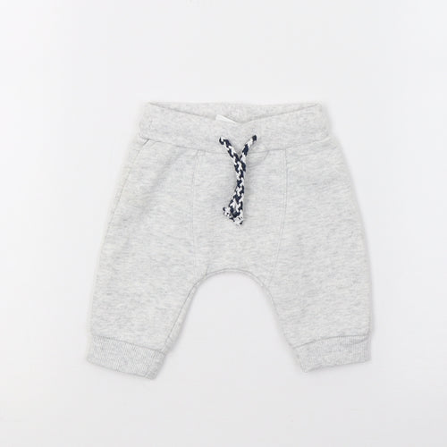 F&F Boys Grey  Jersey Jogger Trousers Size 0-3 Months