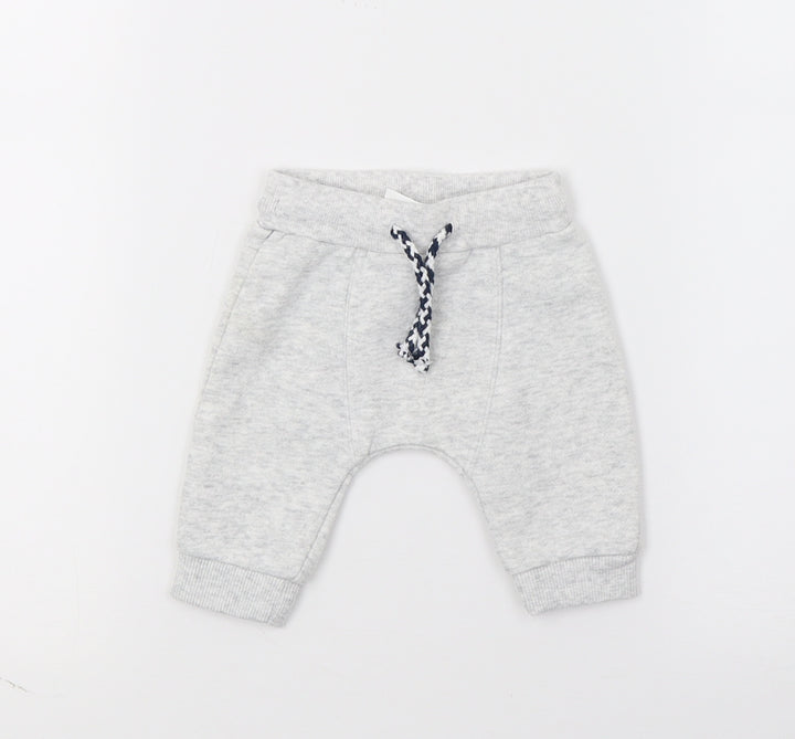 F&F Boys Grey  Jersey Jogger Trousers Size 0-3 Months