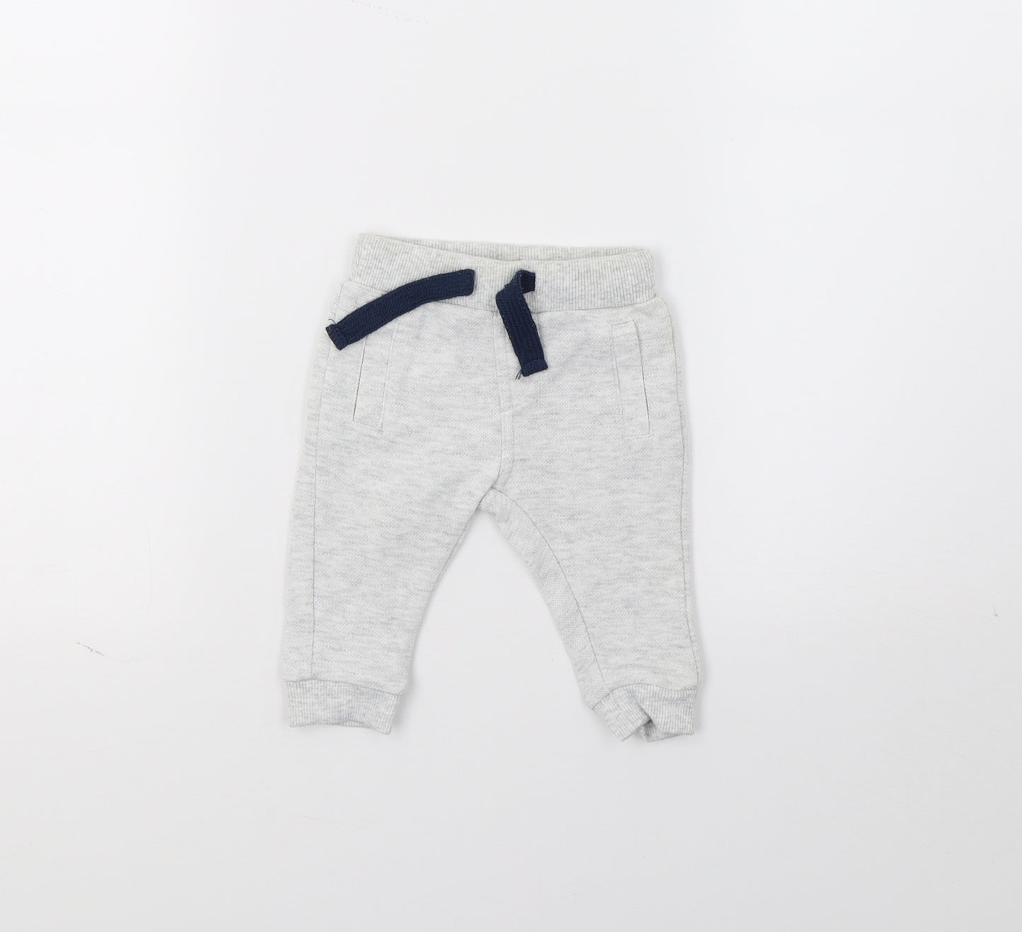 F&F Baby Grey  Jersey Jogger Trousers Size 0-3 Months