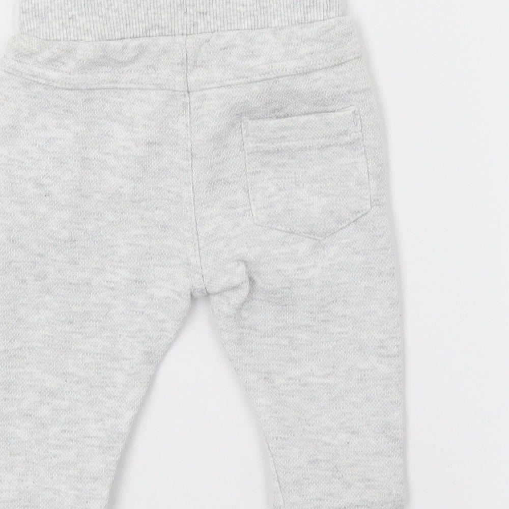 F&F Baby Grey  Jersey Jogger Trousers Size 0-3 Months