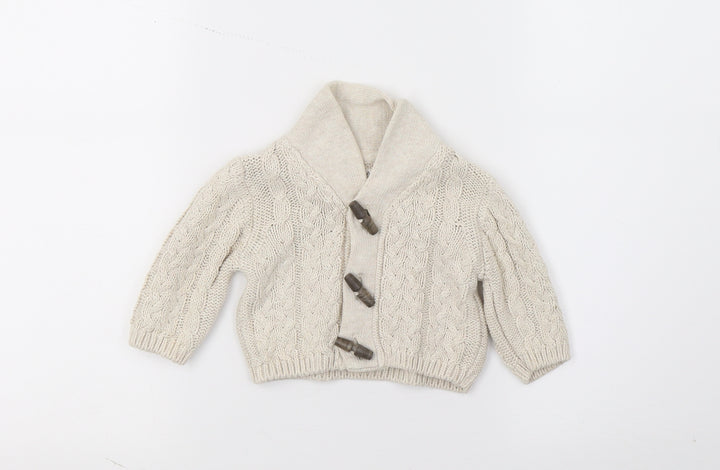 NEXT Girls Beige  Knit Cardigan Jumper One Size