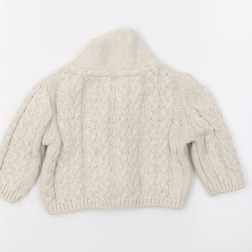 NEXT Girls Beige  Knit Cardigan Jumper One Size