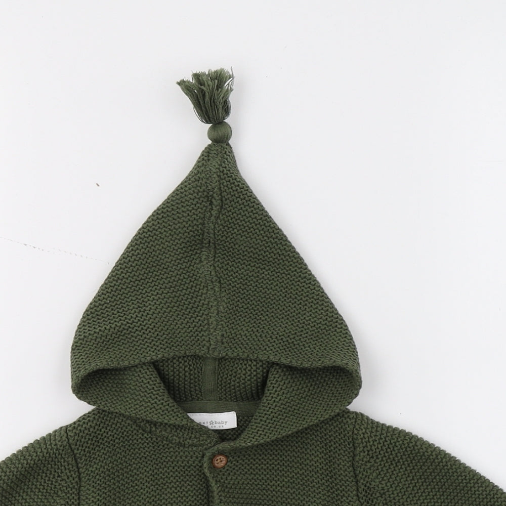NEXT Girls Green  Knit Cardigan Jumper Size 0-3 Months