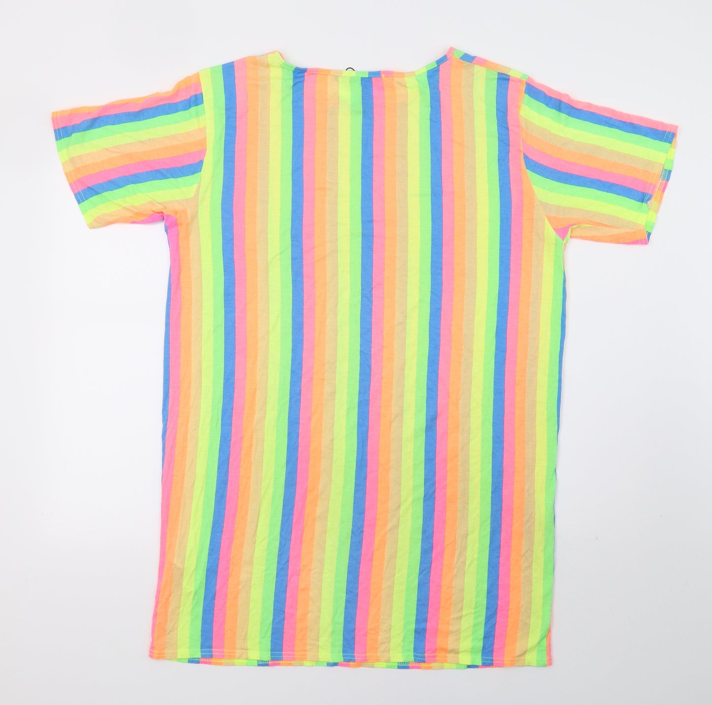 I SAW IT FIRST Womens Multicoloured Striped  Basic T-Shirt Size 12