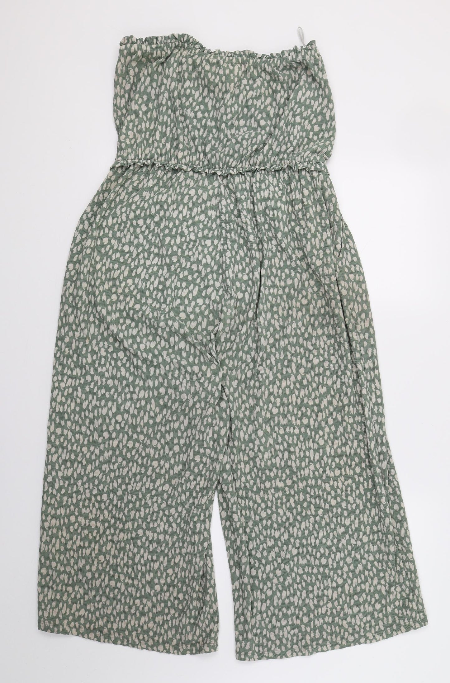 NEXT Womens Green Geometric  Jumpsuit One-Piece Size 12 L18 in