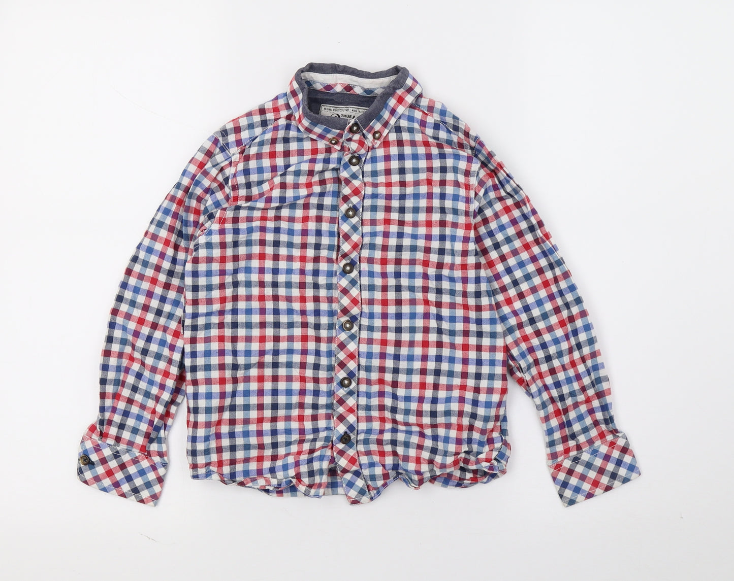 Matalan Boys Multicoloured Check  Basic Button-Up Size 6-7 Years