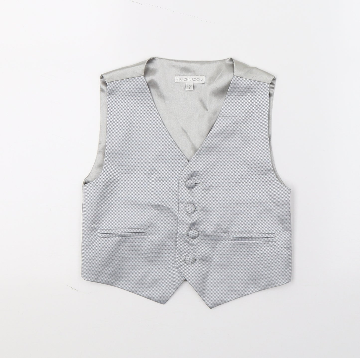 RJR.John Rocha Boys Grey   Jacket Waistcoat Size 4 Years