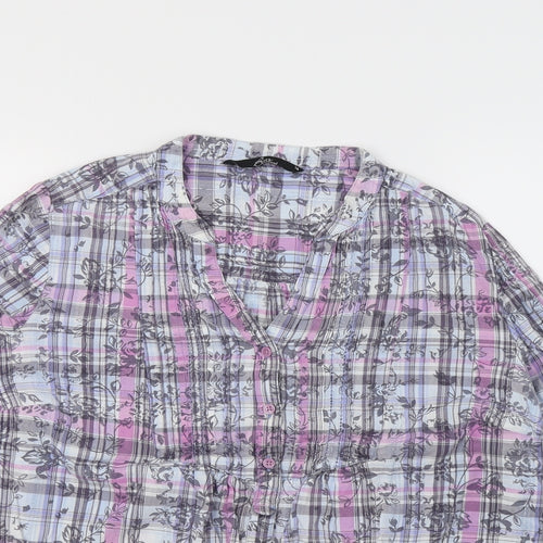 BM Womens Multicoloured Check  Top Pyjama Top Size 16