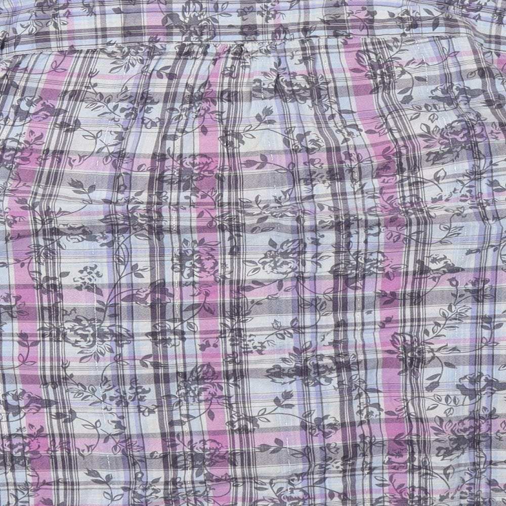 BM Womens Multicoloured Check  Top Pyjama Top Size 16