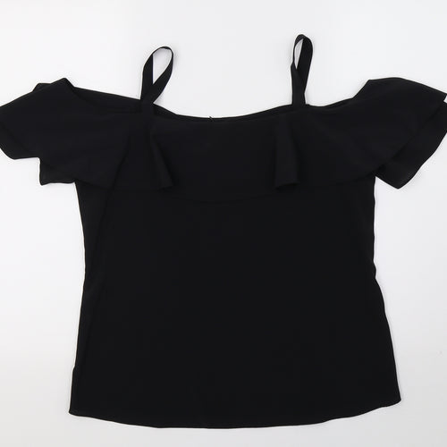 George Womens Black   Basic T-Shirt Size 10