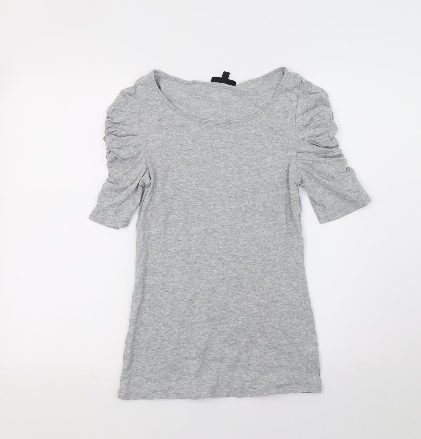 Topshop Womens Grey  Jersey Basic T-Shirt Size 10
