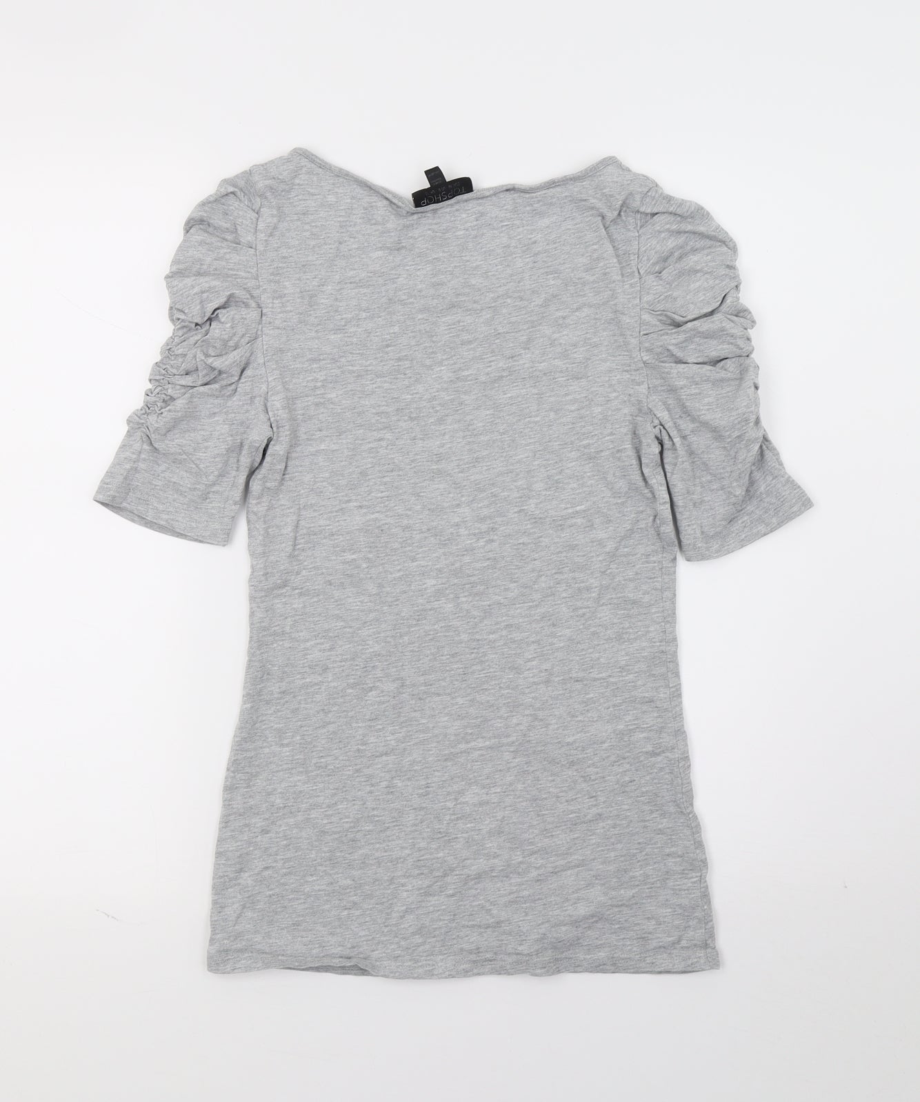 Topshop Womens Grey  Jersey Basic T-Shirt Size 10